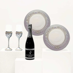 Billecart Salmon La Reserve Champagne & Luxury Tableware Wedding Gift Set Billecart Salmon La Reserve Champagne & Luxury Tableware Wedding Gift Set