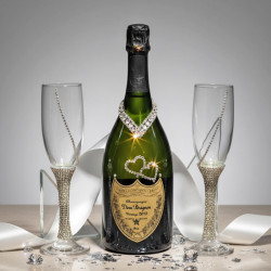 Tiffany Toasting Flutes & Dom Pérignon Champagne Wedding Gift Set Tiffany Toasting Flutes & Dom Pérignon Champagne Wedding Gift Set