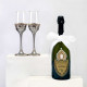Dom Pérignon Champagne & Luxury Toasting Flutes Wedding Gift Set