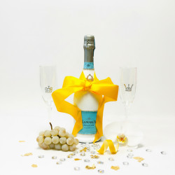 Hand-Painted Sparkling Prosecco And Flutes Gift Set Hand-Painted Sparkling Prosecco And Flutes Gift Set