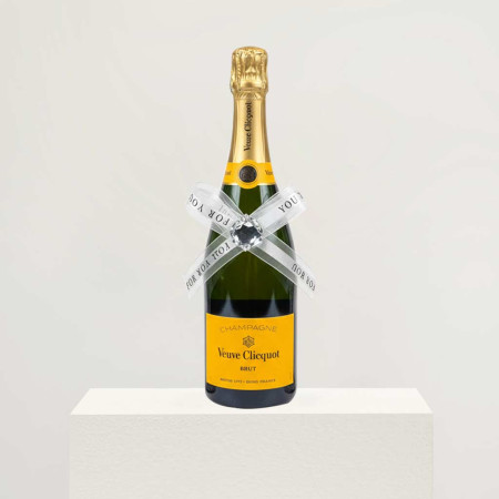 Veuve Clicquot Champagne with ribbon