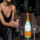 Handpainted Veuve Clicquot Champagne + Tiffany & Co custom design flutes