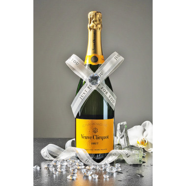 Veuve Clicquot Champagne with ribbon