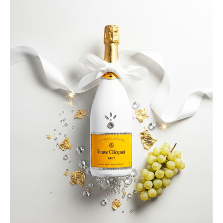 Hand-Painted Shiny Veuve Clicquot Wedding Champagne Hand-Painted Shiny Veuve Clicquot Wedding Champagne