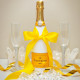 Veuve Clicquot Champagne And Crystal-Adorned Wedding Toast Flutes Gift Set