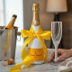 Veuve Clicquot Champagne And Crystal-Adorned Wedding Toast Flutes Gift Set