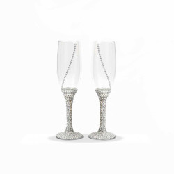 Sparkling Tiffany & Co. Champagne Flutes Set of Two Sparkling Tiffany & Co. Champagne Flutes Set of Two